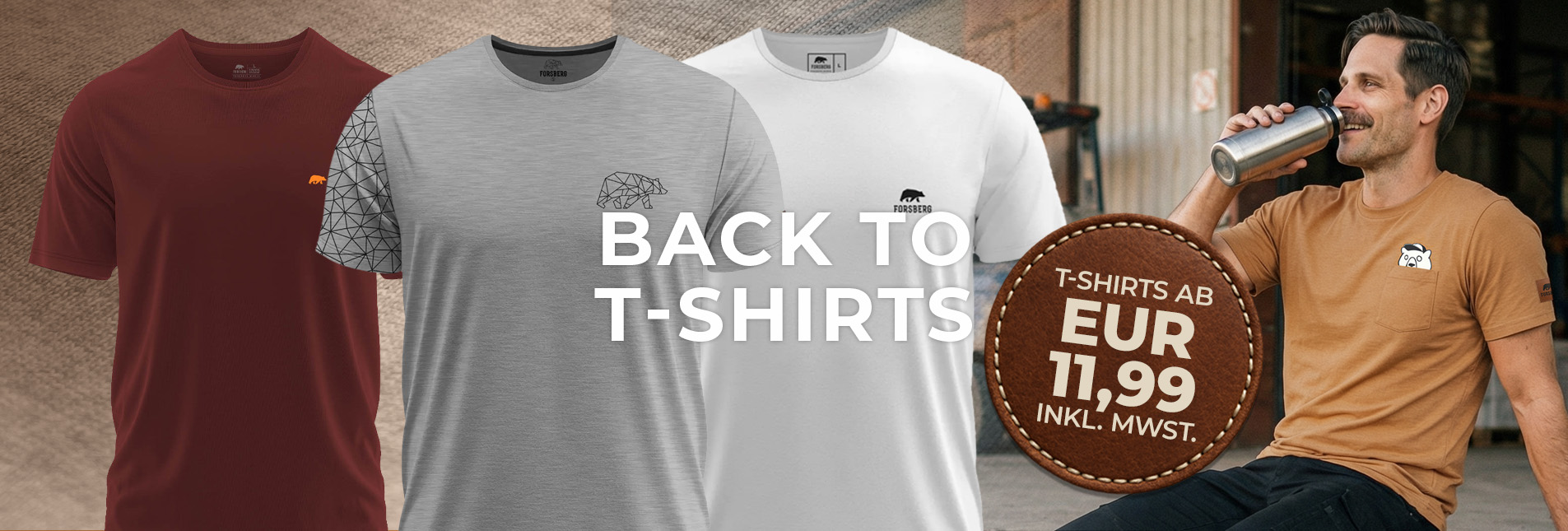 t-shirt, kurzarm, runde halsausschnitt, unifarben, logo-patch