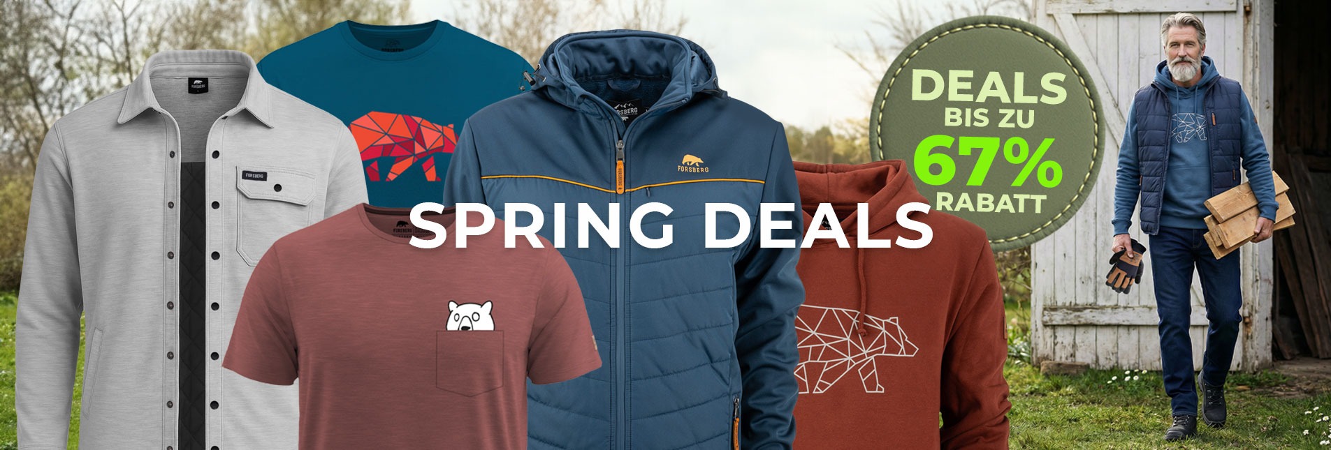 Herrenjacke, Pullover, T-Shirt, Hoodie, Outdoor-Set