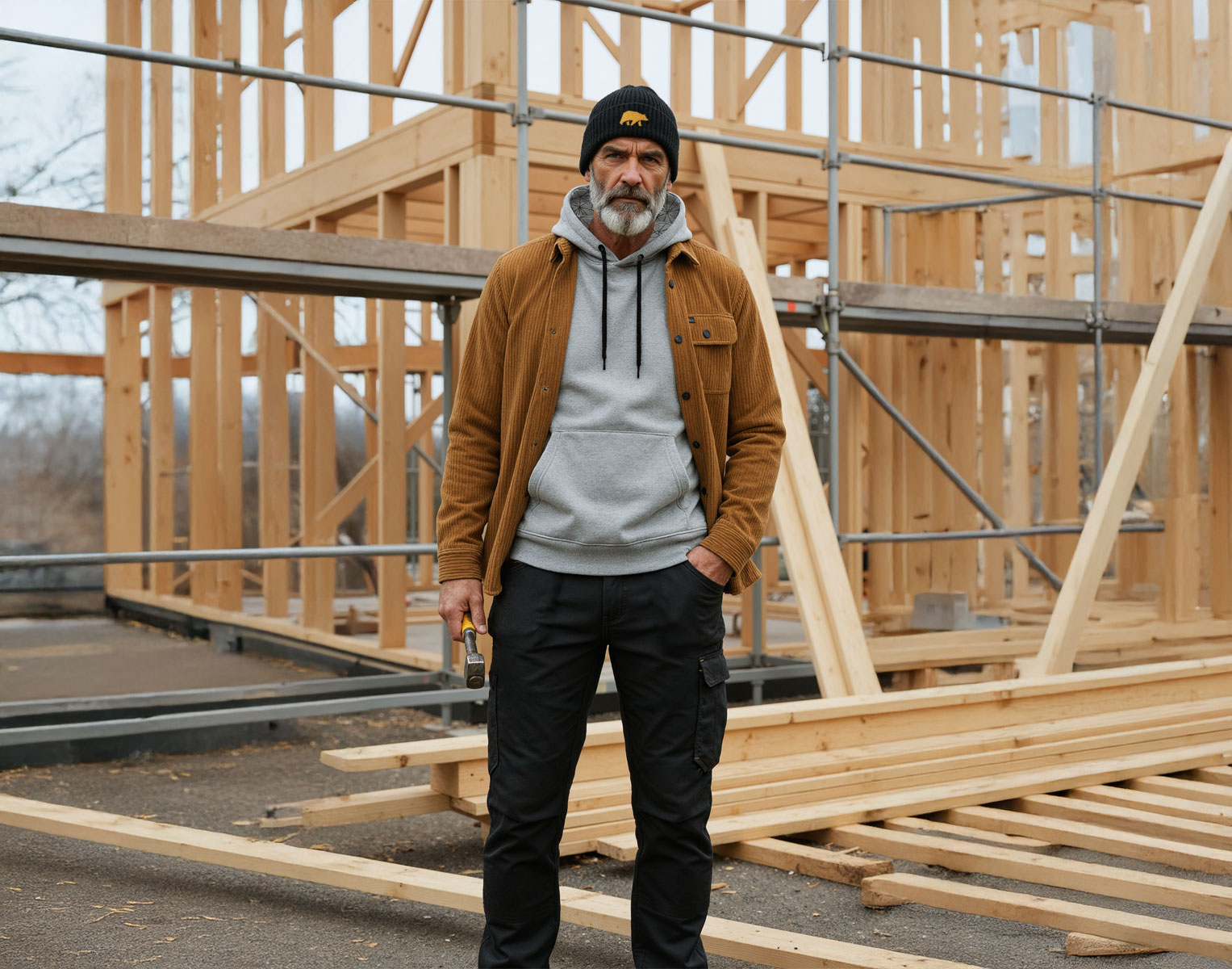 Holz, Sperrholz, Hosen, Mann, Person