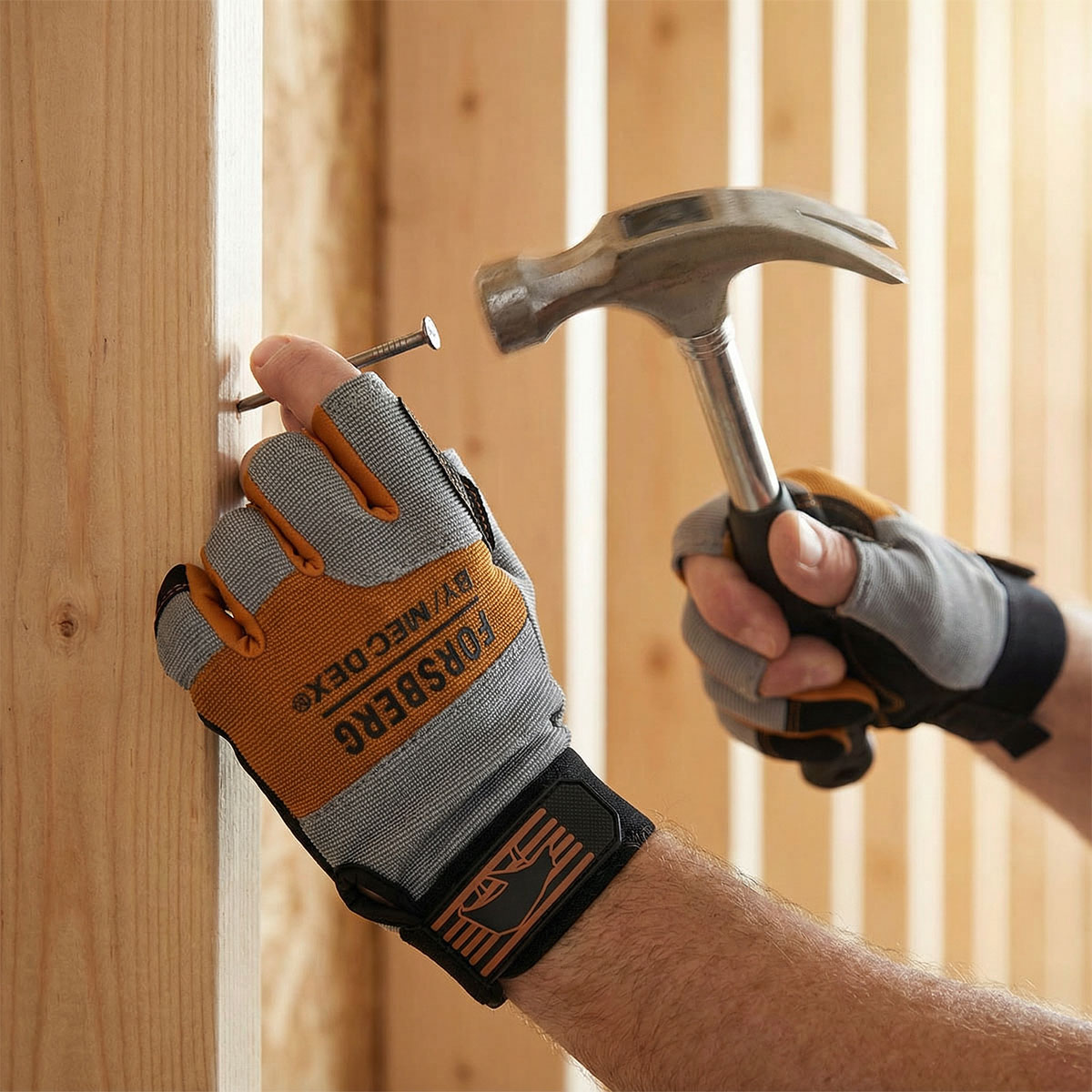 FORSBERG Fingafri Fingerfreie Spandex-Handschuhe - 4, Bekleidung, Handschuh, Gerät, Hammer, Werkzeug