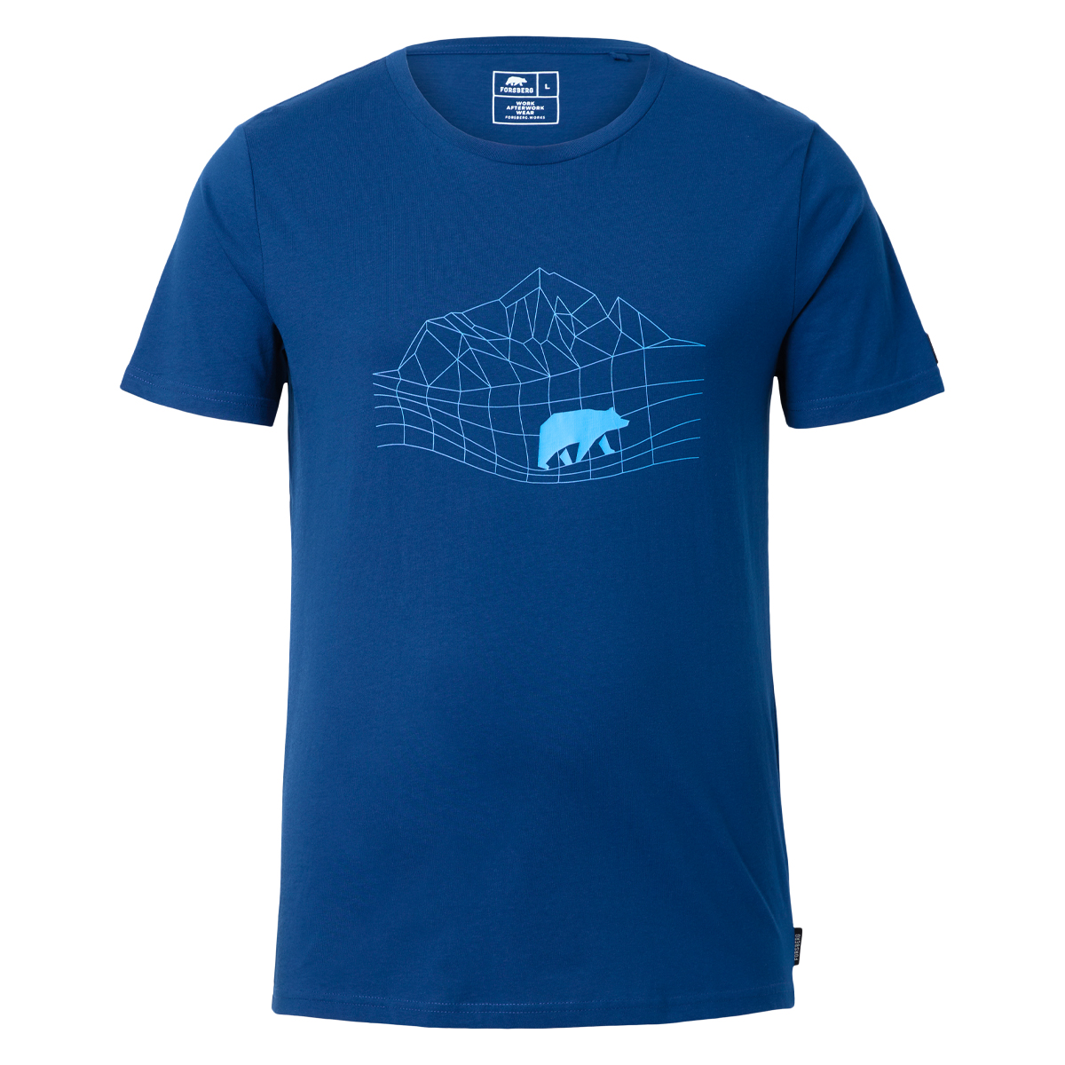 FORSBERG T-Shirt mit Polygonraster-Logo | blau | XL | 833545753-XL