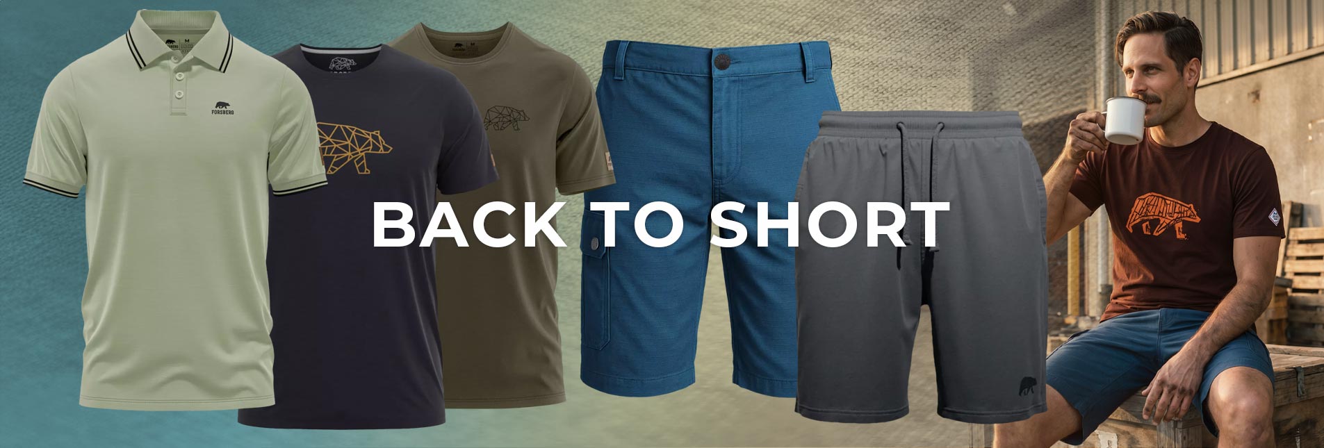 Polohemd, T-Shirt, Shorts, Sports-Shorts, Grafikshirt, Polohemd, T-Shirt, Shorts, Shorts mit Schnürzug, Logo am Ärmel