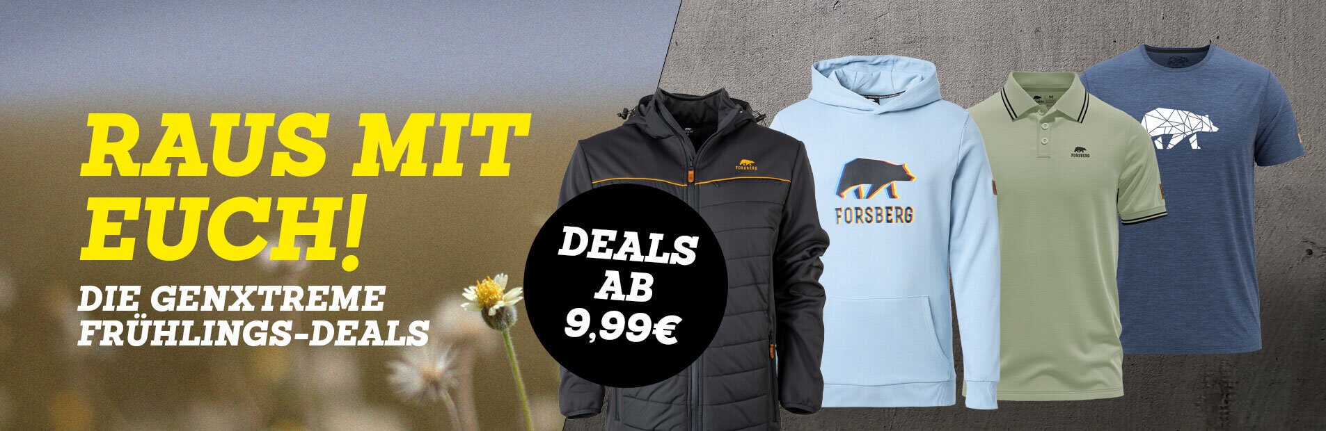 GXT Frühlingsangebote Landingpage-Banner 2025 mit Gaming-Zubehör und Rabattaktionen.