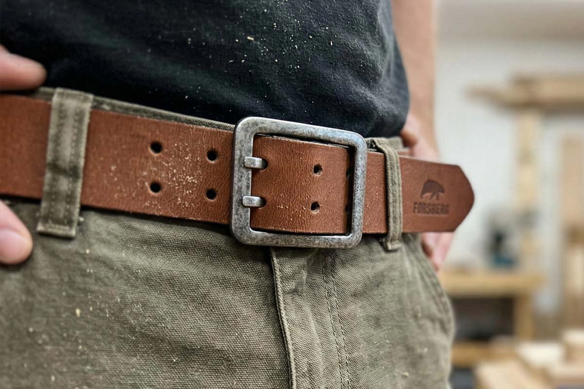 Leder Gürtel, Gürtel braun, Metallfassung, Lochgürtel, Werkstatt-Style