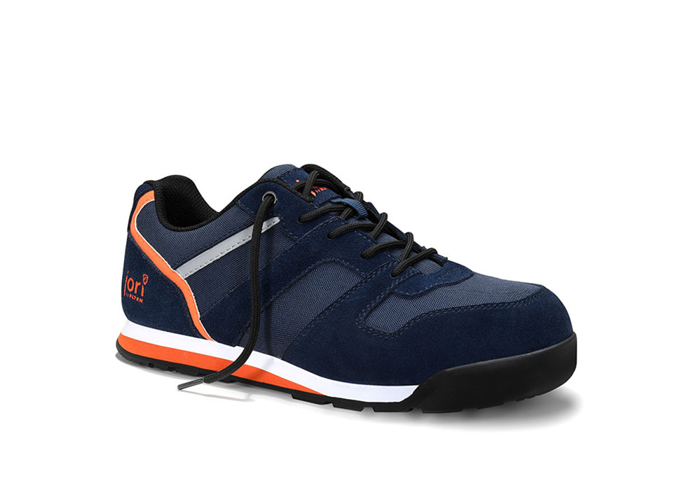 Jori jo_SLIM darkblue Low ESD S3S Sicherheitshalbschuh - 1, Sneaker, Laufschuh, Navy Blau, Grau/Weiß Akzente, Gummisohle