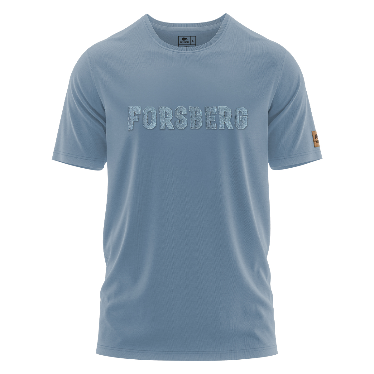 FORSBERG T-Shirt mit Denim-Schriftzug - 1, Bekleidung, T-shirt, Hemd