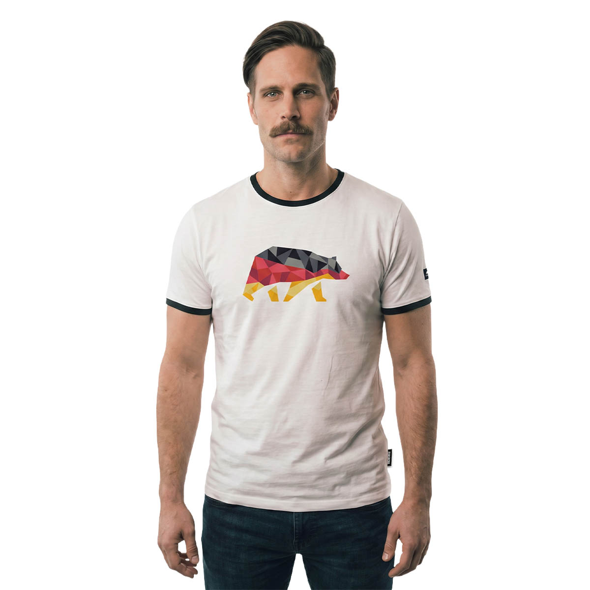 FORSBERG Almanson T-Shirt - 3, T-Shirt, Rundhals, Kurzärmlig, Graphic-Print, Polygon-Muster