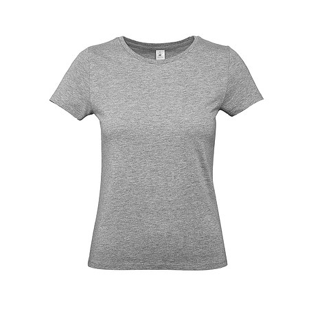 T-Shirt Rundhalsausschnitt Damen einfarbig 190gr Baumwolle - 1