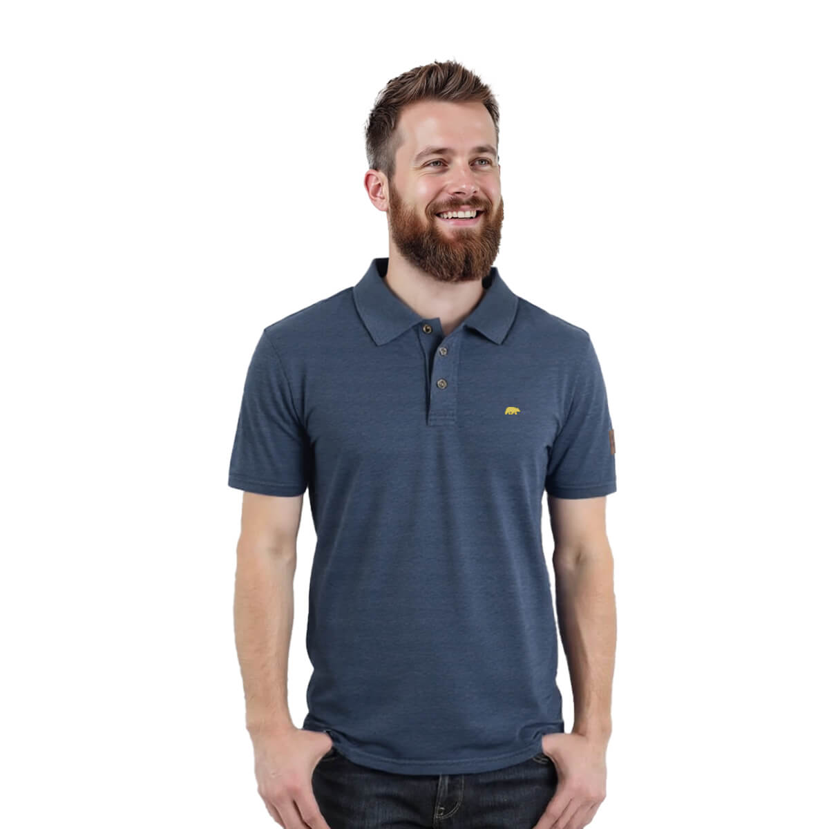 FORSBERG Poloshirt im Denim-Look  - 1