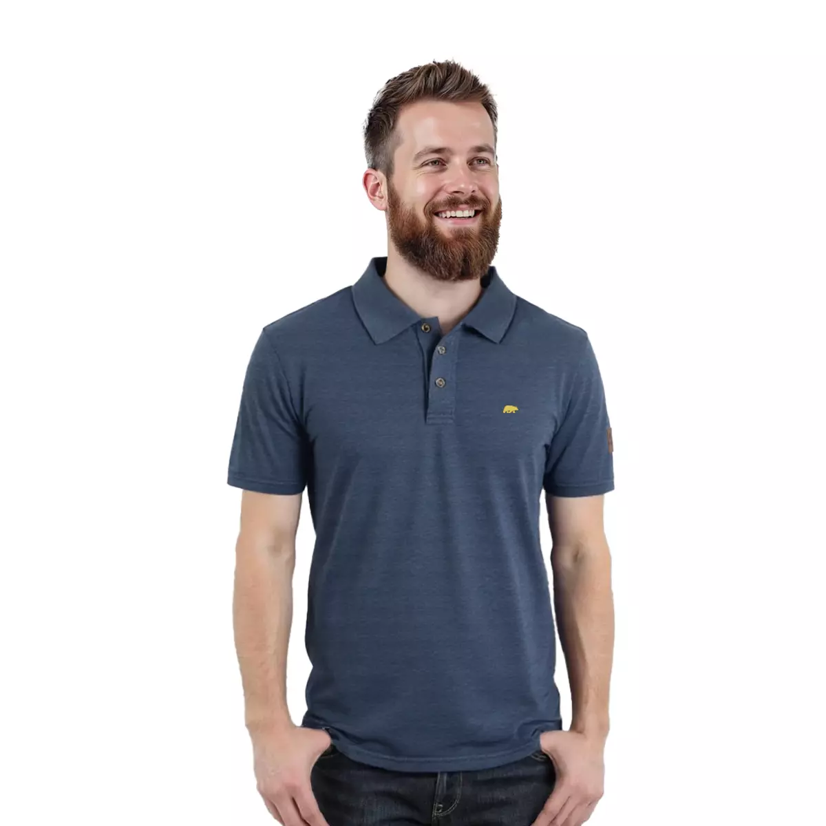 FORSBERG Poloshirt im Denim-Look  - 3