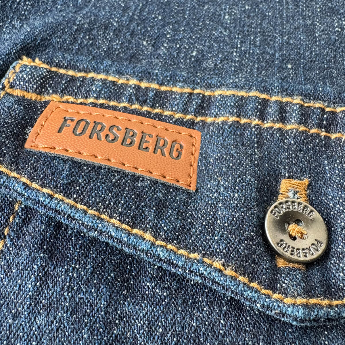 FORSBERG robustes Jeanshemd mit farbigem Ausputz – Stilvoll und Langlebig - 7