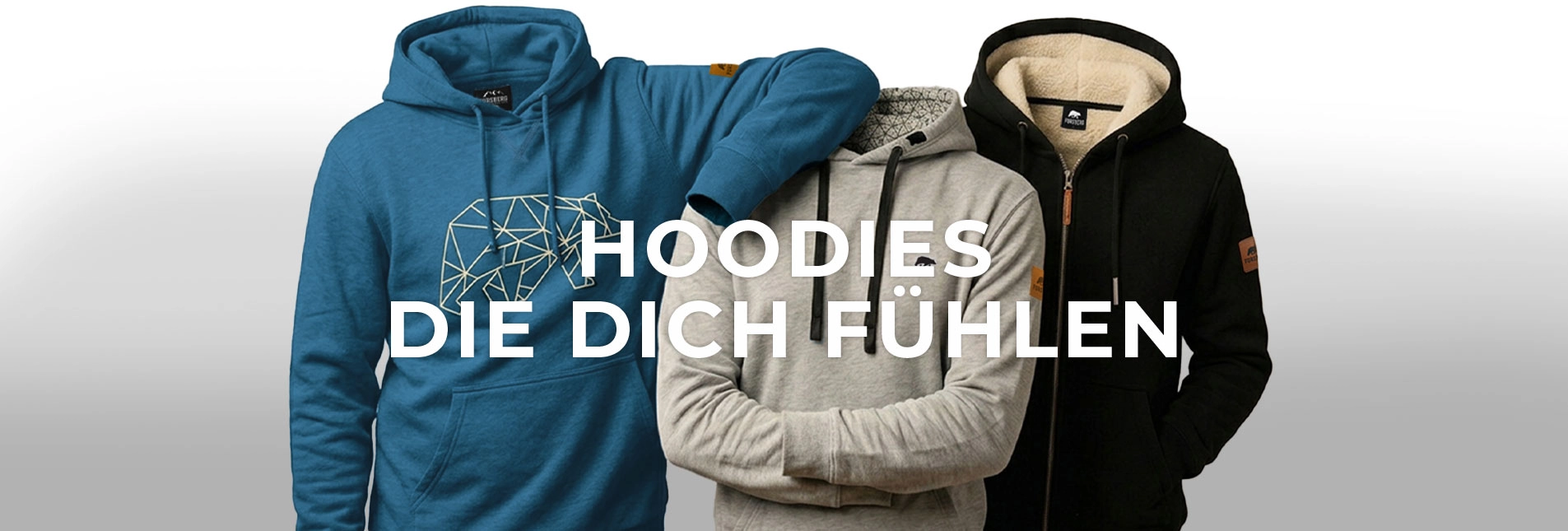 Hoodie, Kapuzenpullover, Stehkragen, Grauer Hoodie, Blauer Hoodie