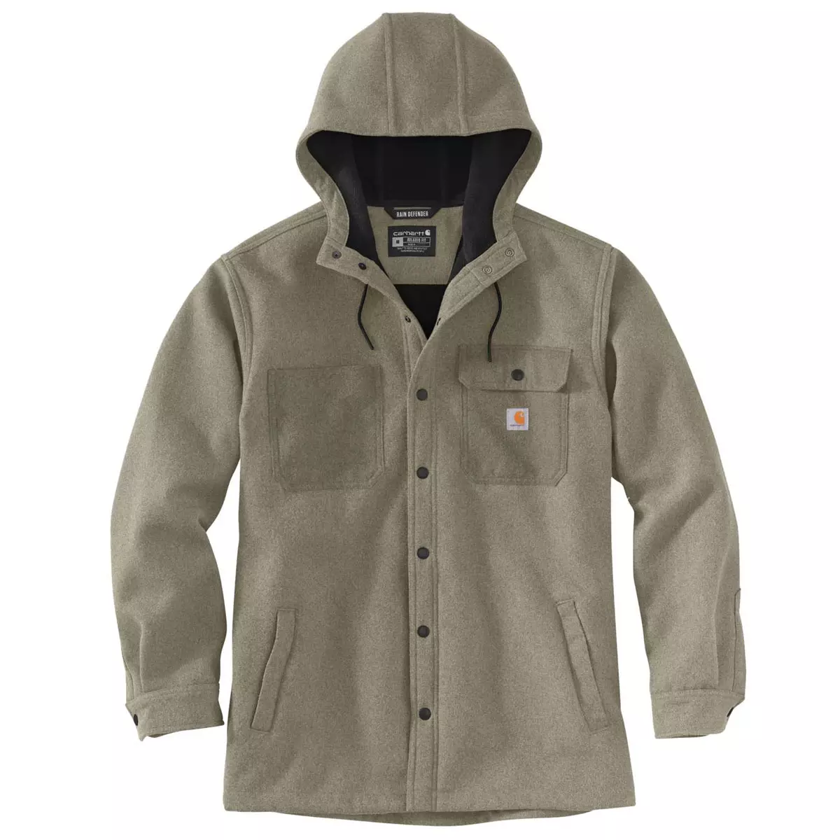 Carhartt RAIN DEFENDER HOODED SHIRT JACKET light gray XXL 105022.BKH.S008