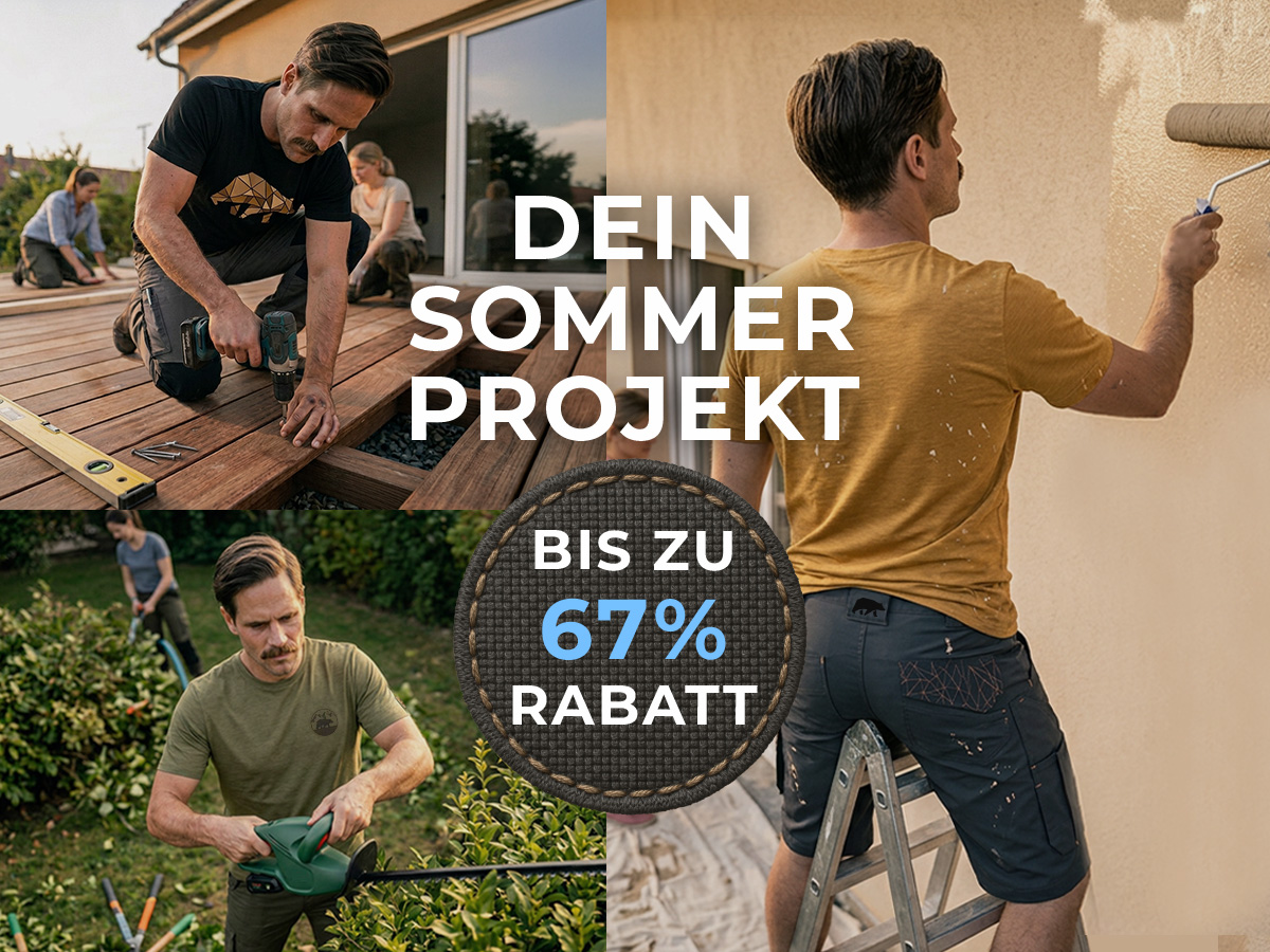 Holzarbeit, Decking, Schreiner, Gartenprojekt, Werkzeugset