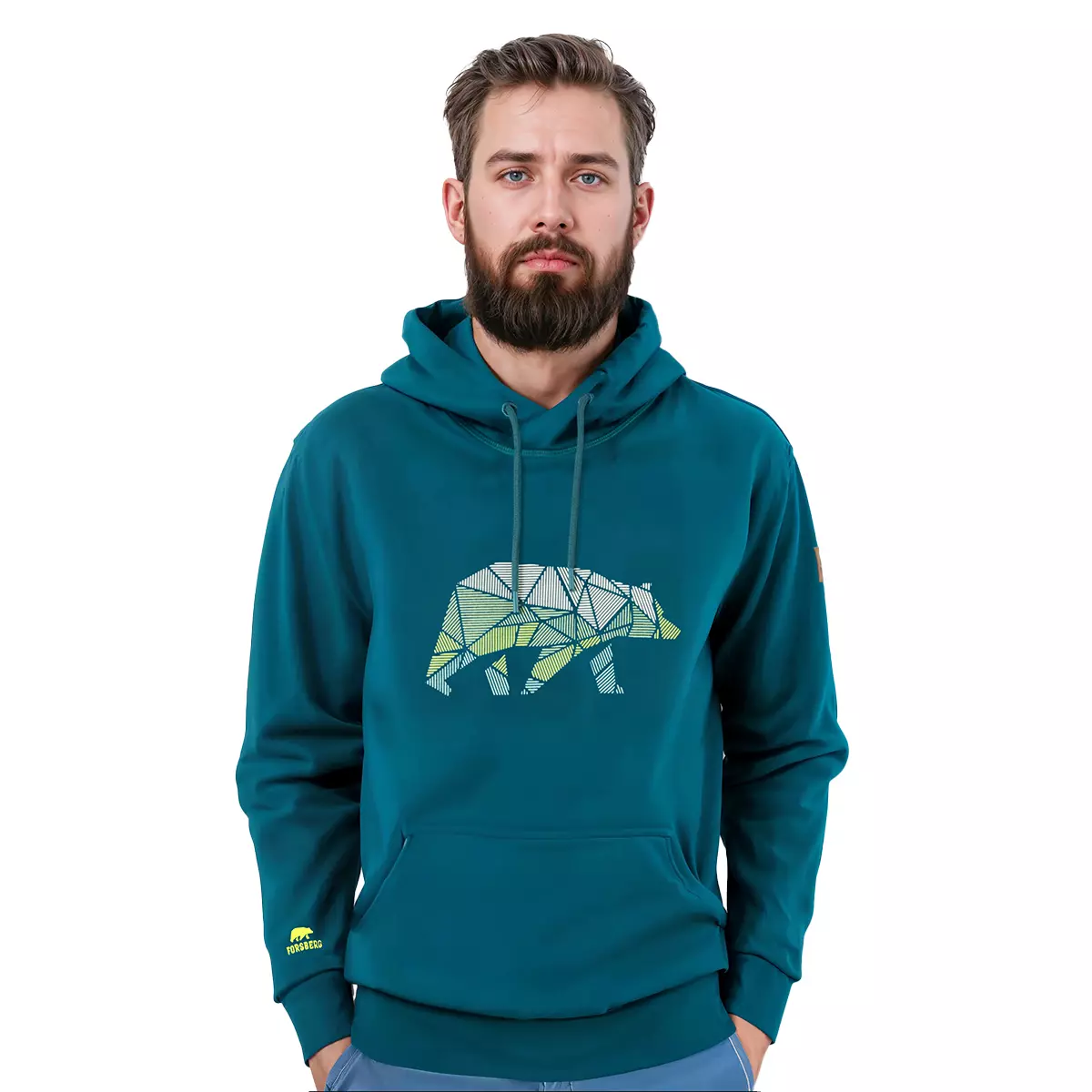 FORSBERG Hoodie mit gestreiftem Brustlogo - 3, Strickwaren, Pullover, Sweatshirt, Kapuzenpulli, Kapuze