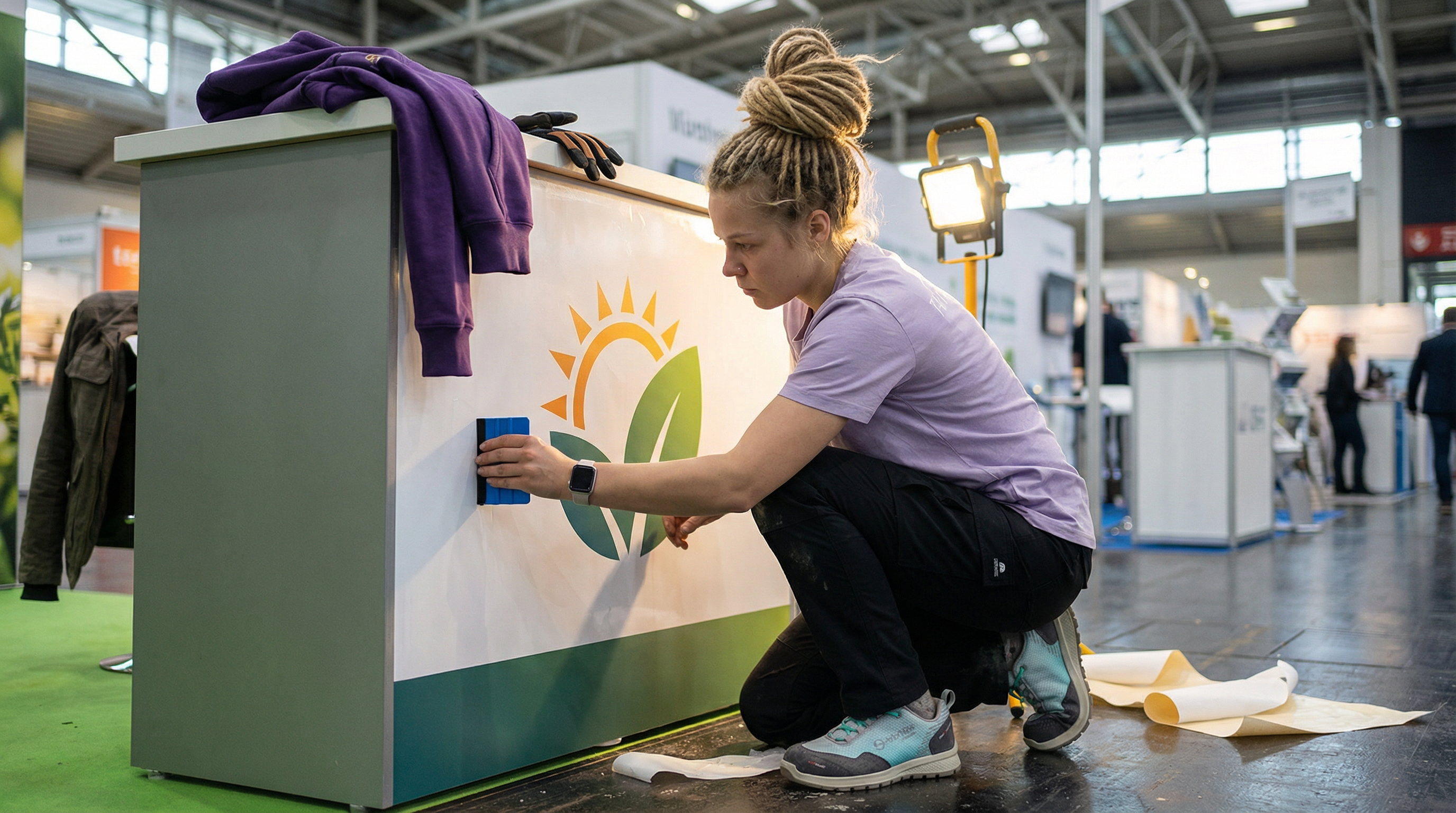 Materialien und Oberflaechen-Finishing im Messebau