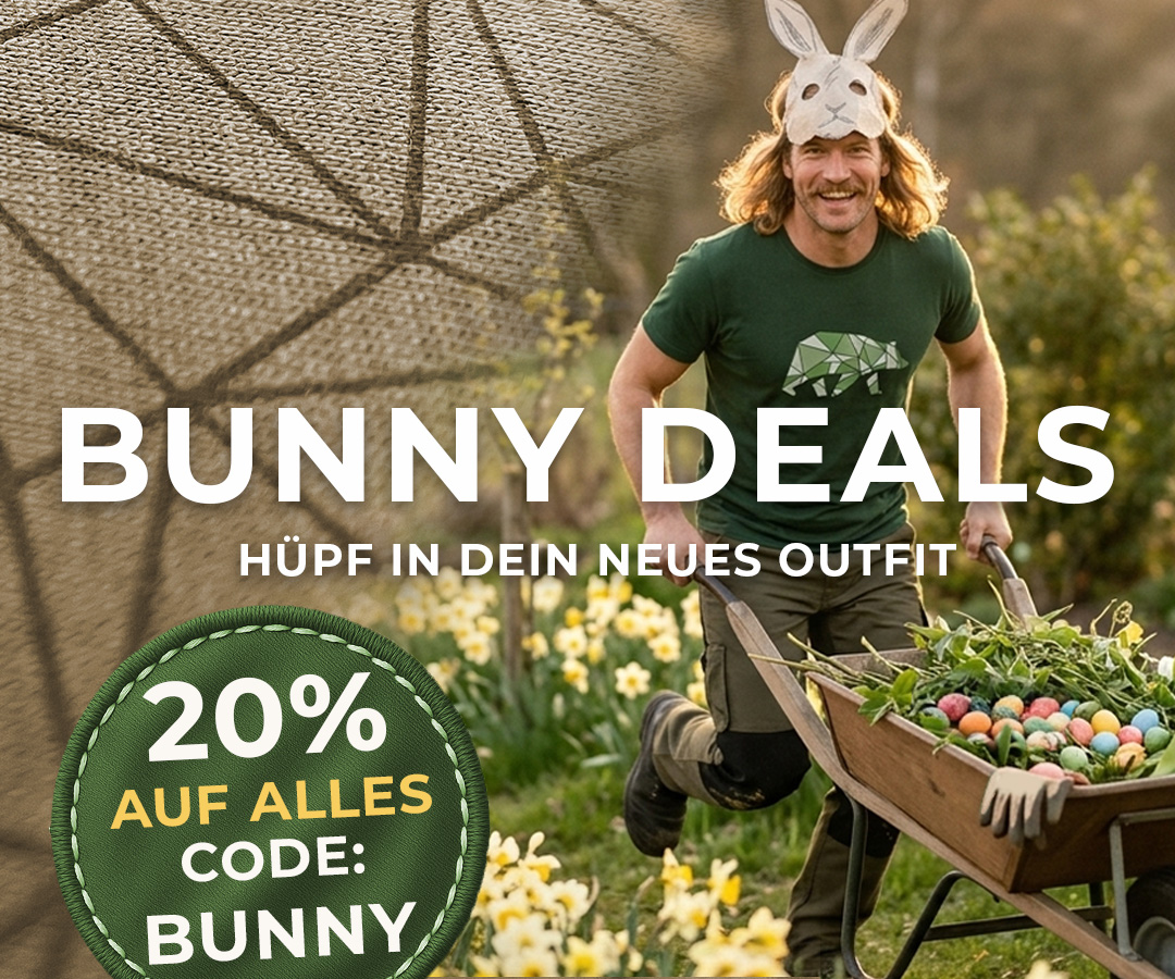 männlicher Rowing, Hase Maske, grünes T-Shirt, Hasenkopfmaske, Gartenpromo