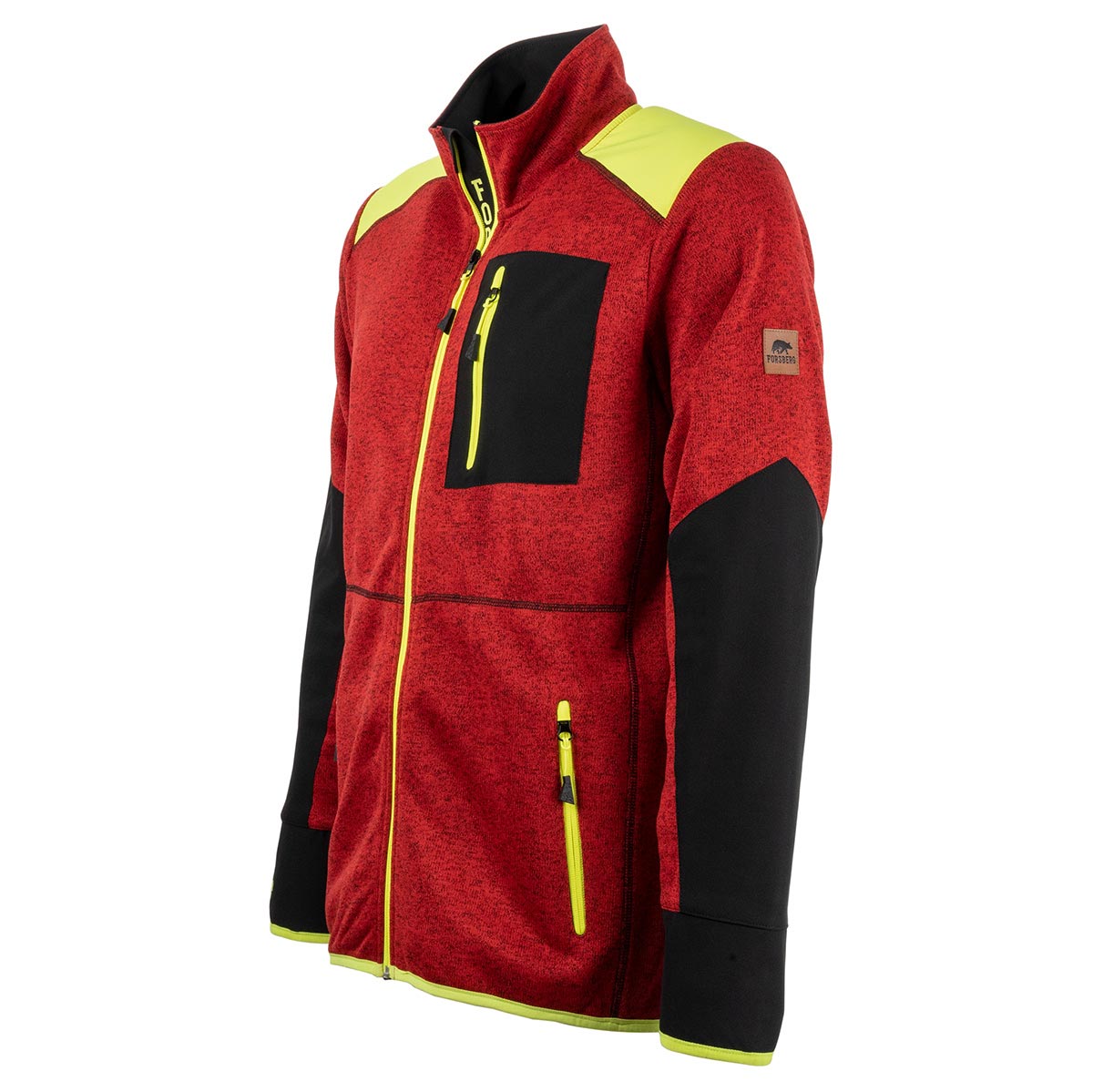 FORSBERG Forest cardigan with reinforcements red/yellow
