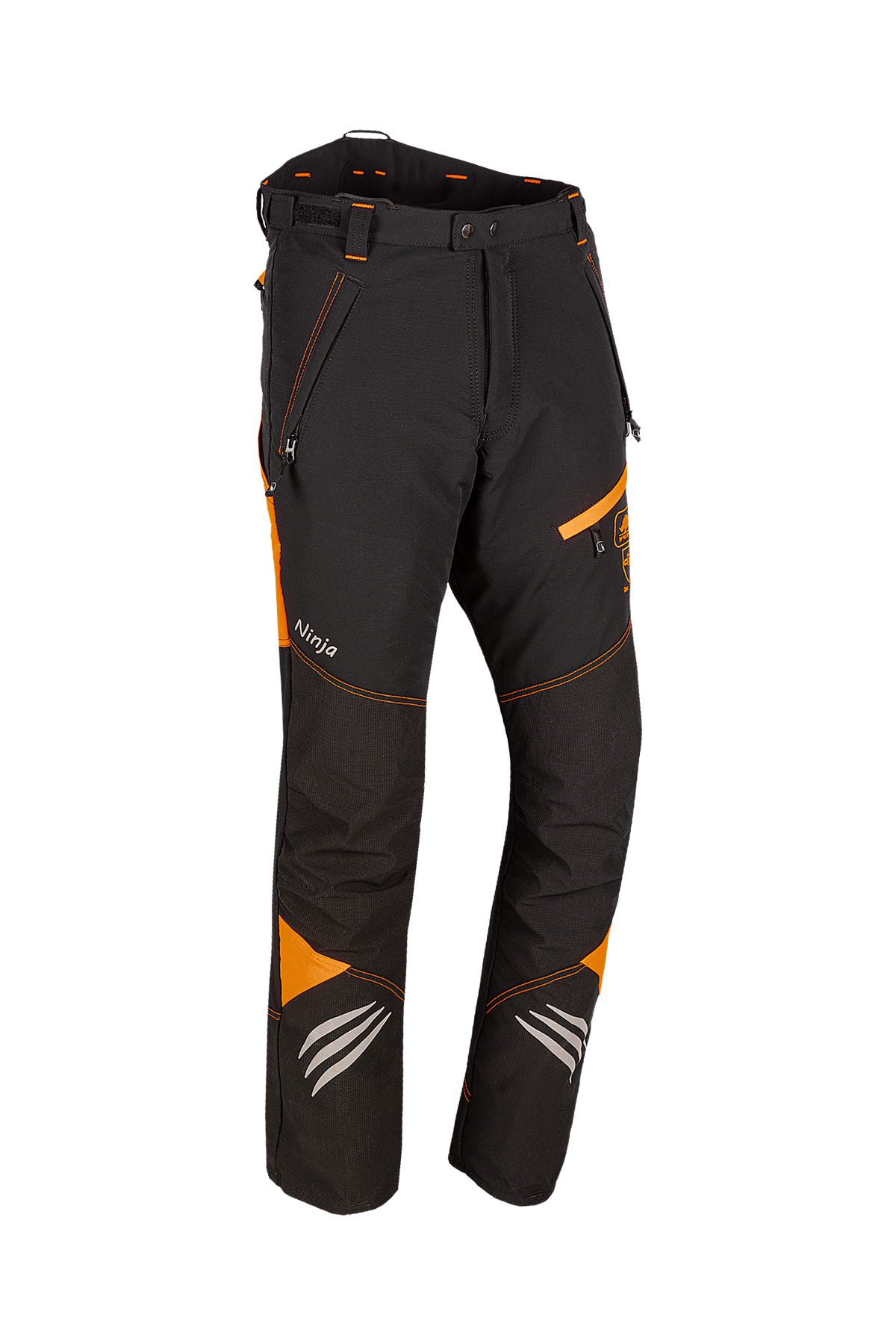   SIP Protection Ninja Schnittschutzhose Klasse 1 Typ A - 1, Hose, Outdoor, Schwarz, Orange, Ninja-Logo