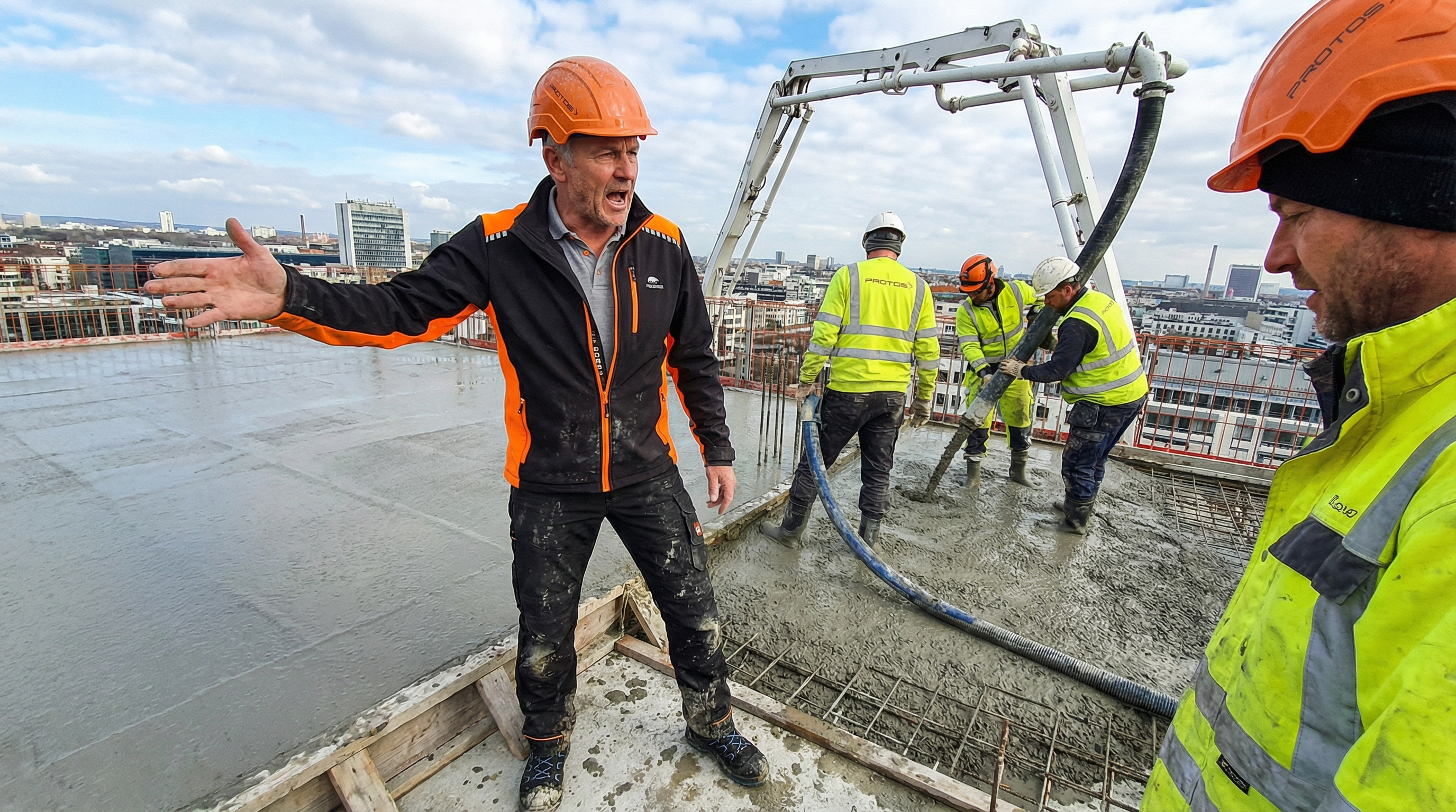Sicherheitsausruestung auf der Hochbaustelle - PSA und Arbeitsschutz fuer Poliere und Facharbeiter