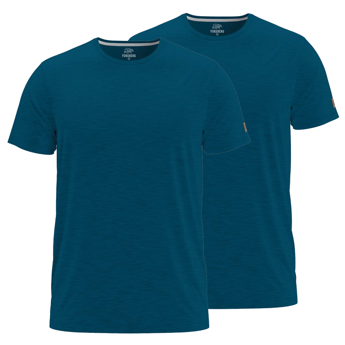 FORSBERG einfarbiges T-Shirt im Doppelpack