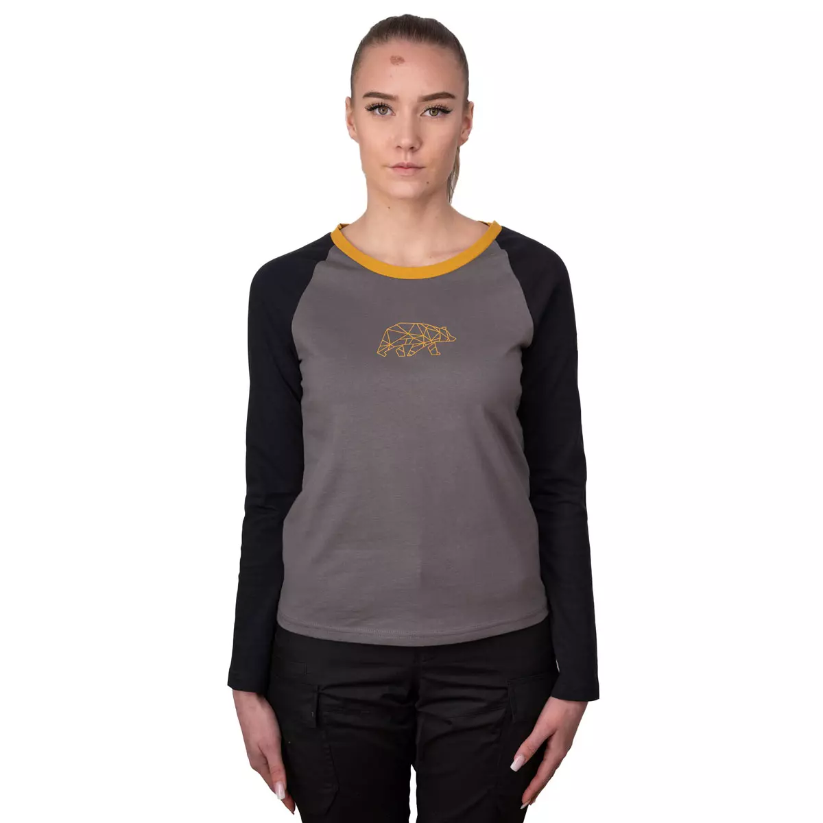 FORSBERG zweifarbiges Longsleeve mit Brustlogo Damen - 3, Bekleidung, Langarm, Ärmel, Person, T-shirt