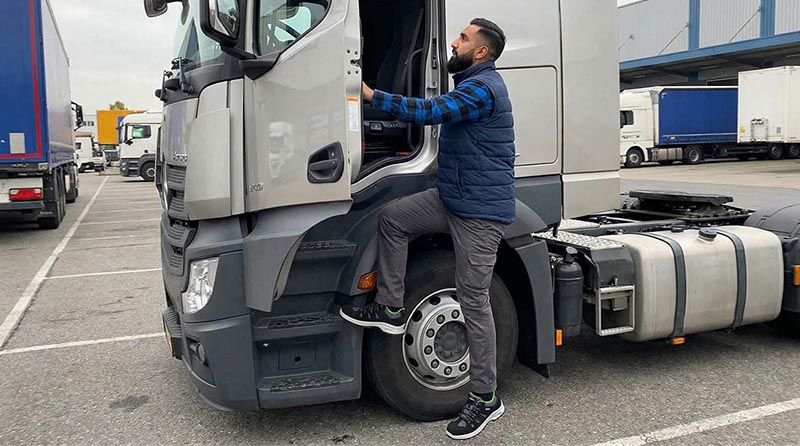 Lkw, Truck, Kabine, Fahrzeug, Hochklettern