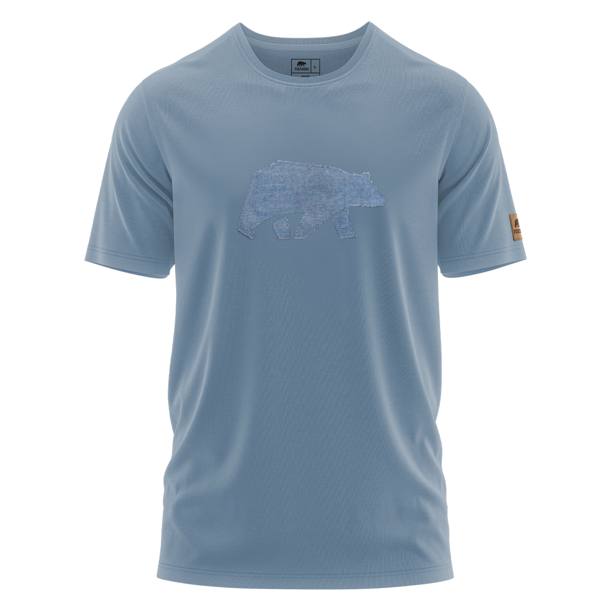 FORSBERG T-Shirt mit Denim-Brustlogo - 1, Bekleidung, T-shirt, Hemd