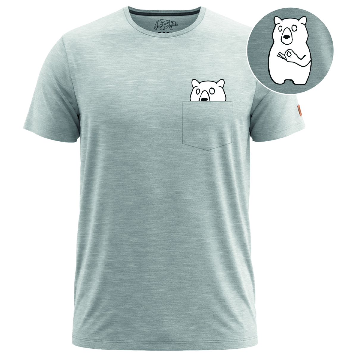 FORSBERG Halvarson T-Shirt mit Brusttasche - 1, Bekleidung, T-shirt, Hemd, Bär, Tierwelt