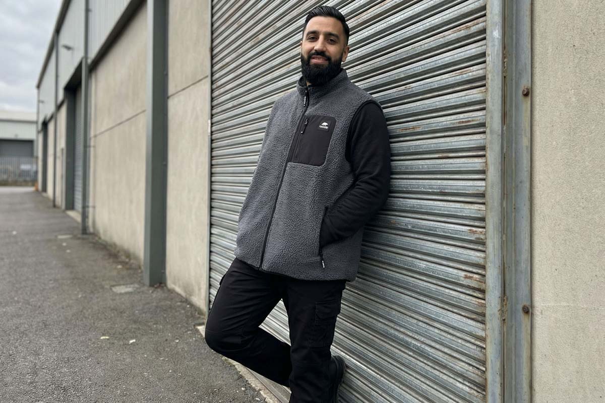 Fleece-Jacke, Grau, Reißverschluss, Spacy-Fleece, Mantel-ähnlich