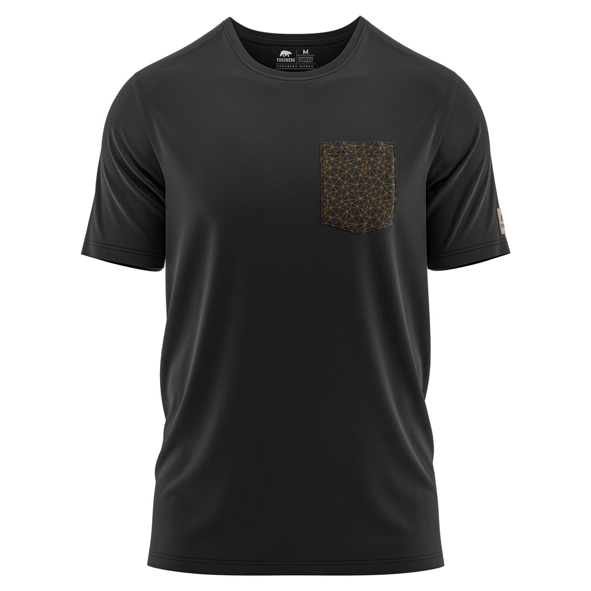 FORSBERG T-Shirt mit Brusttasche im Polygondesign - 1