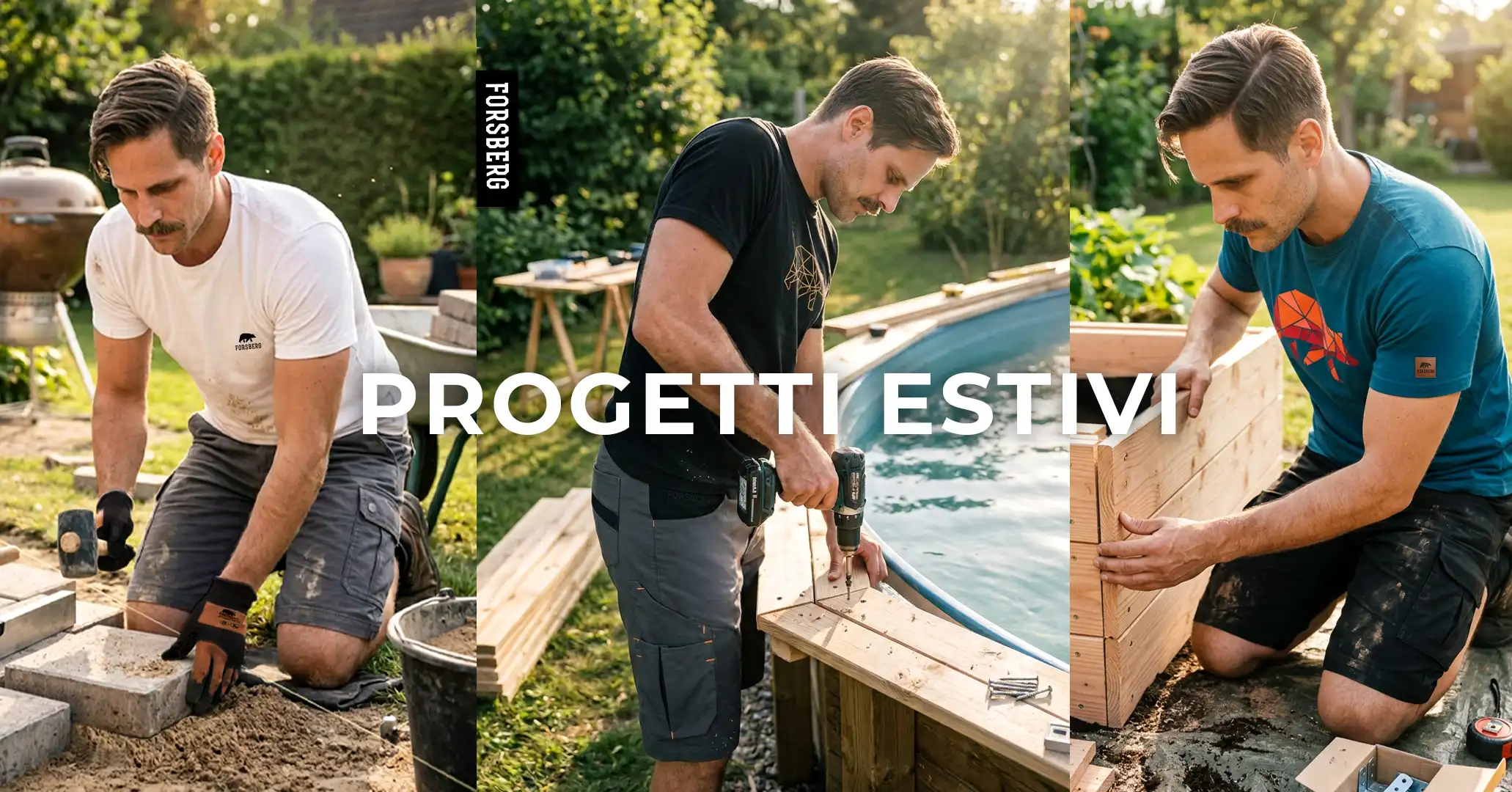 Arbeitskleidung, Bauarbeiten, Hammer, Holzbearbeitung, Shorts