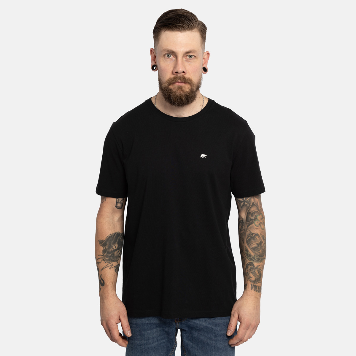 FORSBERG T-Shirt mit kleinem Gummi-Patch - 1