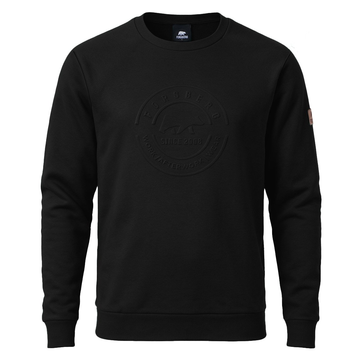 FORSBERG Sweatshirt mit 3D Logo - 5 FORSBERG Sweatshirt mit 3D Logo - 5, Schwarz, Sweatshirt, Rundhalsausschnitt, Nabenlogo, Langarm
