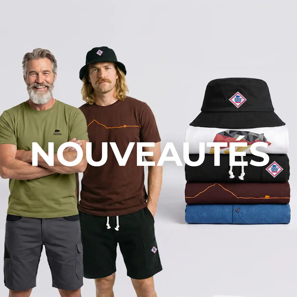 T-Shirts, Herren-Mode, Bucket Hat, Rucksack, Kleidungsstücke-Konvolut