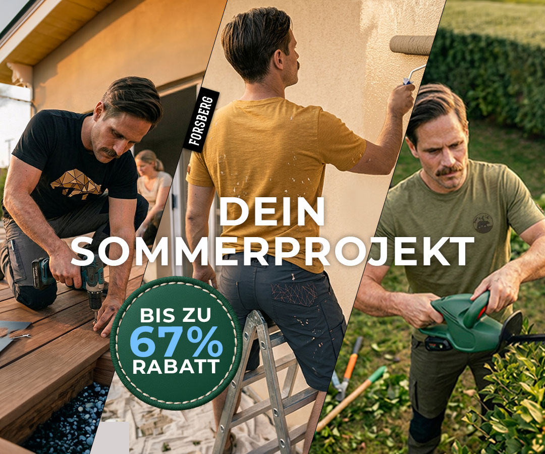 Hammer, Schrauber, Säge, Schutzhandschuhe, Gartenwerkzeug