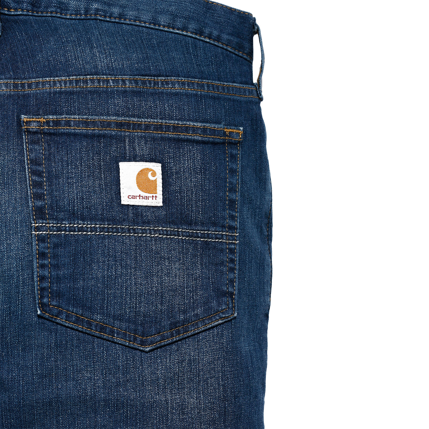 Carhartt Rugged Flex Jeans Relaxed Fit - 3 Carhartt Rugged Flex Jeans Relaxed Fit - 3, Jeans, Rückentasche, Denim, Carhartt Logo, blau