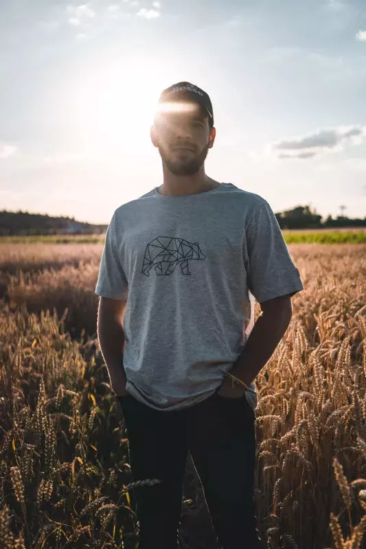 Hülse, T-shirt, Person, Stehend, Mann