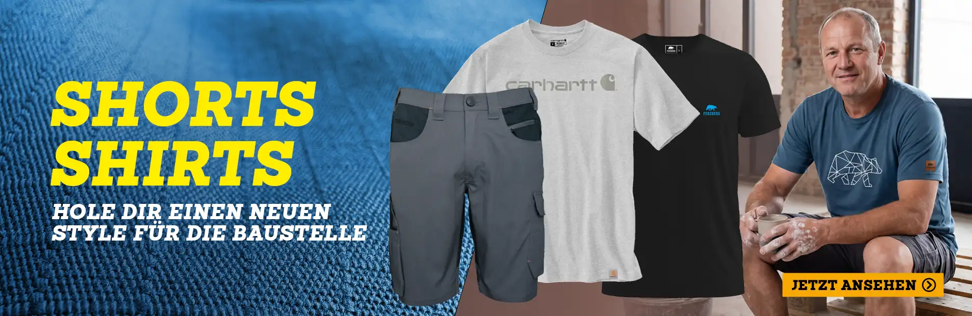 kurzehosen, t-shirt, grau, schwarz, blaues t-shirt