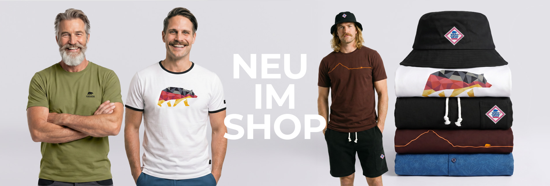 T‑shirt, Tee, Ruheshirt, Geometrischer Bären-Print, Herrenmode, T-Shirt, Grafikshirt, Bärenlogo, Kurzarm, Weißes T-Shirt, T-Shirt, Graphic tee, Bär-Logo, Casualwear, Herren Shirt