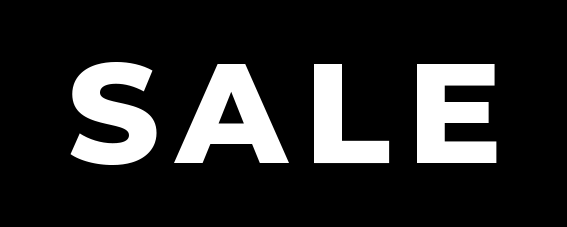 Salebanner in weiß auf orangenem Grund