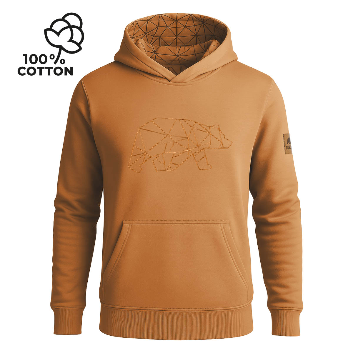 FORSBERG Hoodie mit gesticktem Polygonbär - 1