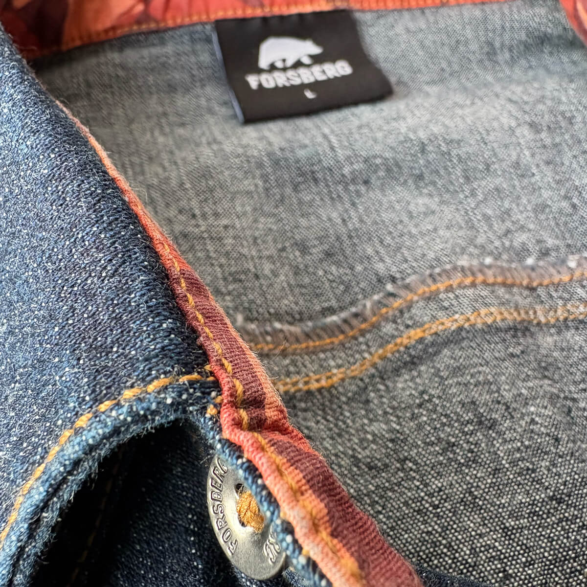 FORSBERG robustes Jeanshemd mit farbigem Ausputz – Stilvoll und Langlebig - 6
