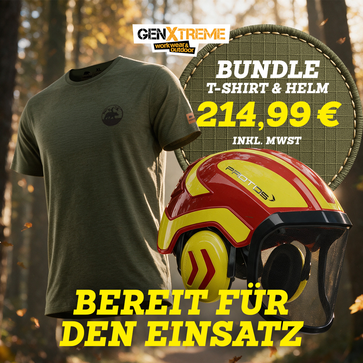 Forst-Bundle: Protos® Helm + T-Shirt