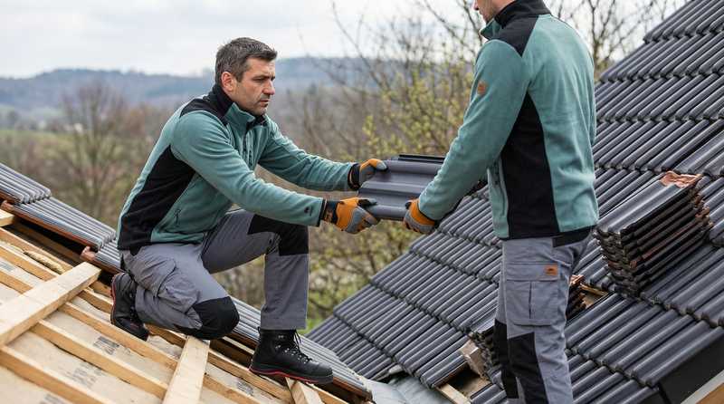 Flachdachabdichtung mit Bitumenbahn - moderne Abdichtungstechnik fuer Dachdecker