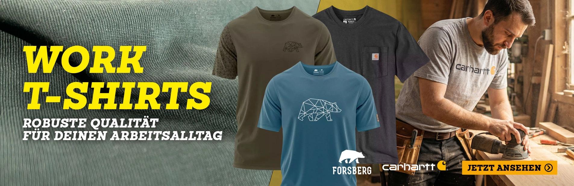 T-Shirt, Arbeitsshirt, Kurzarm, Logo-Print, Herstellerlogo