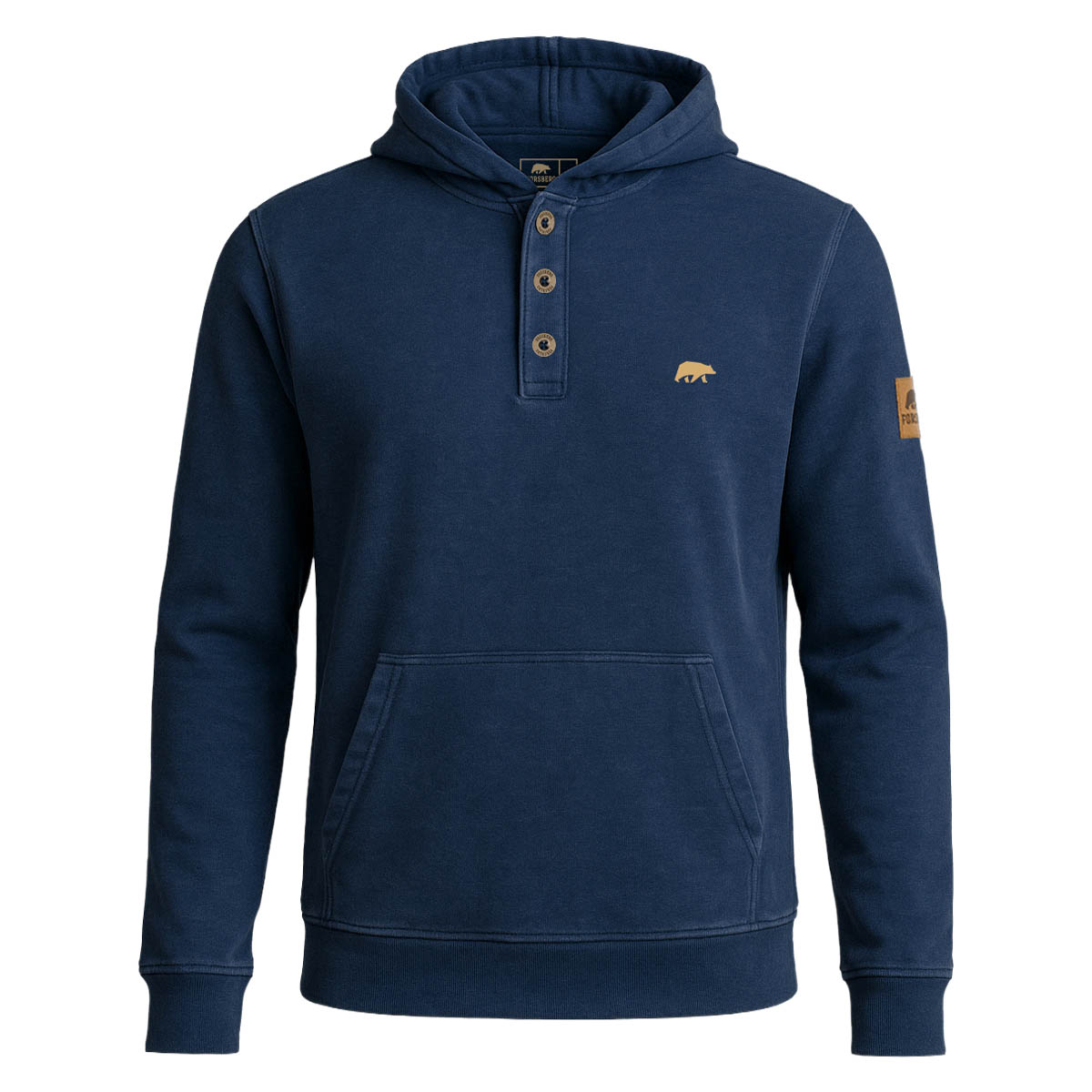 FORSBERG Hoodie im Denim-Look - 1, Vlies, Strickwaren, Pullover, Sweatshirt, Kapuzenpulli