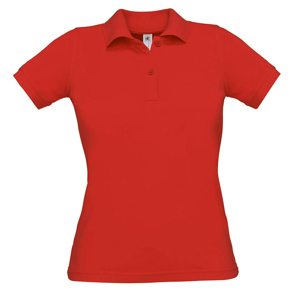 Damen Poloshirt einfarbig aus Baumwolle - 2