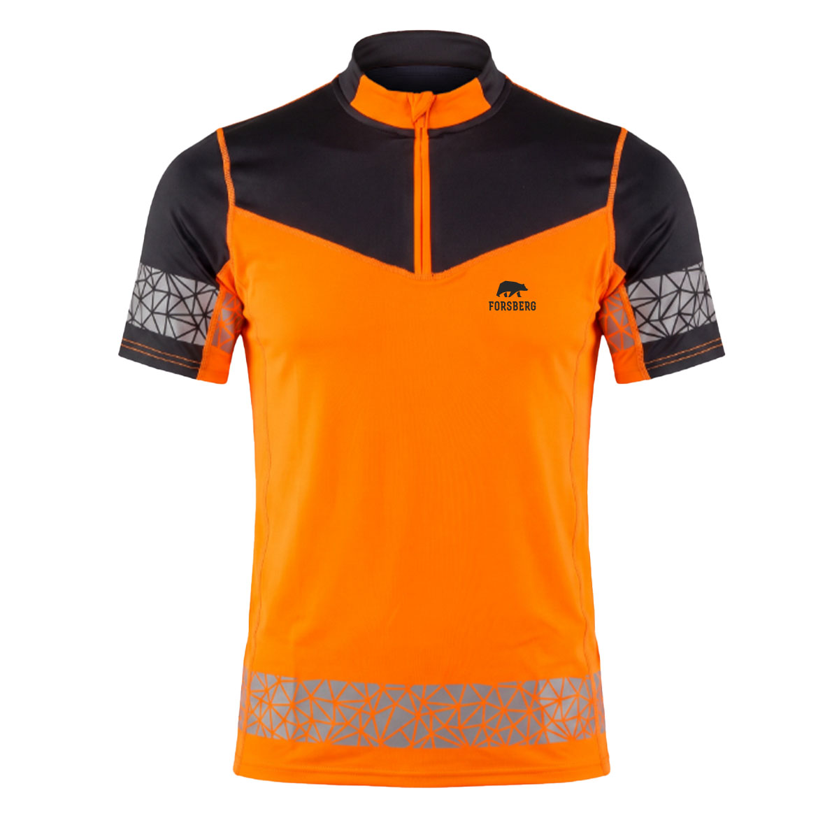 FORSBERG Torke Funktionsshirt kurzarm - 1 FORSBERG Torke Funktionsshirt kurzarm - 1, cycling jersey, orange jersey, short sleeve, geometric pattern, no-brand visible