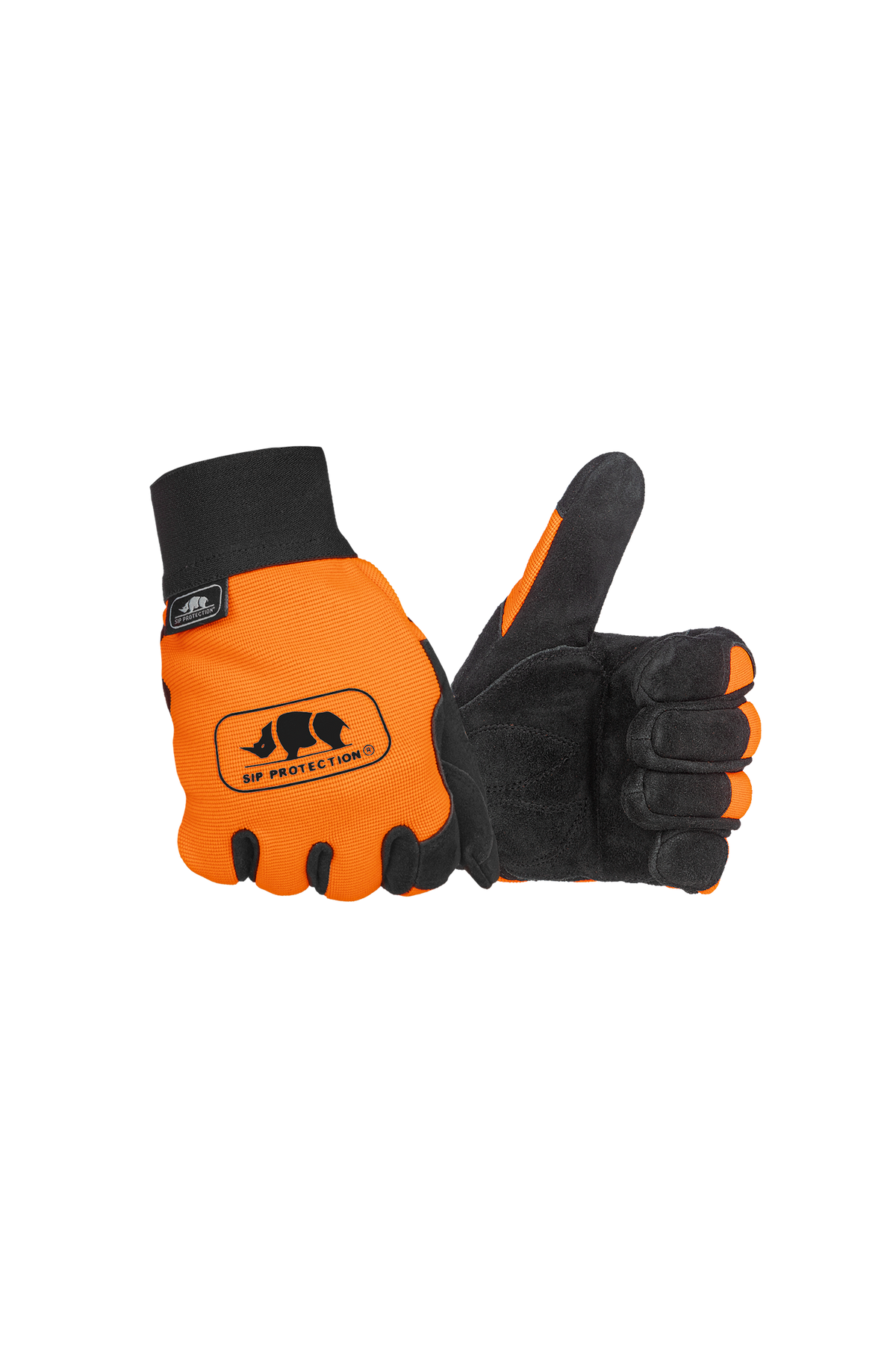   SIP Protection Arbeitshandschuhe EN 388:2016 3 2 4 3 - 1, Arbeitshandschuhe, orangefarbene Handschuhe, Fingerhandschuh, Handschuh mit Griffigkeit, Schutzhandschuhe
